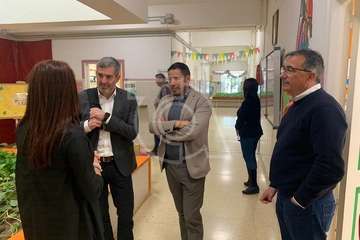 El senador nacionalista Fernando Clavijo durante la visita a Telde (Foto TA)